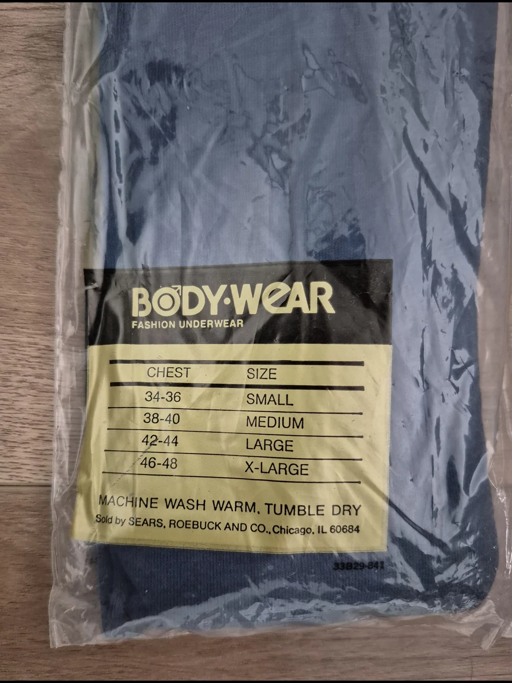 Vintage Sears Body-Wear Men's Blue T-Shirt Size Medium NOS Deadstock